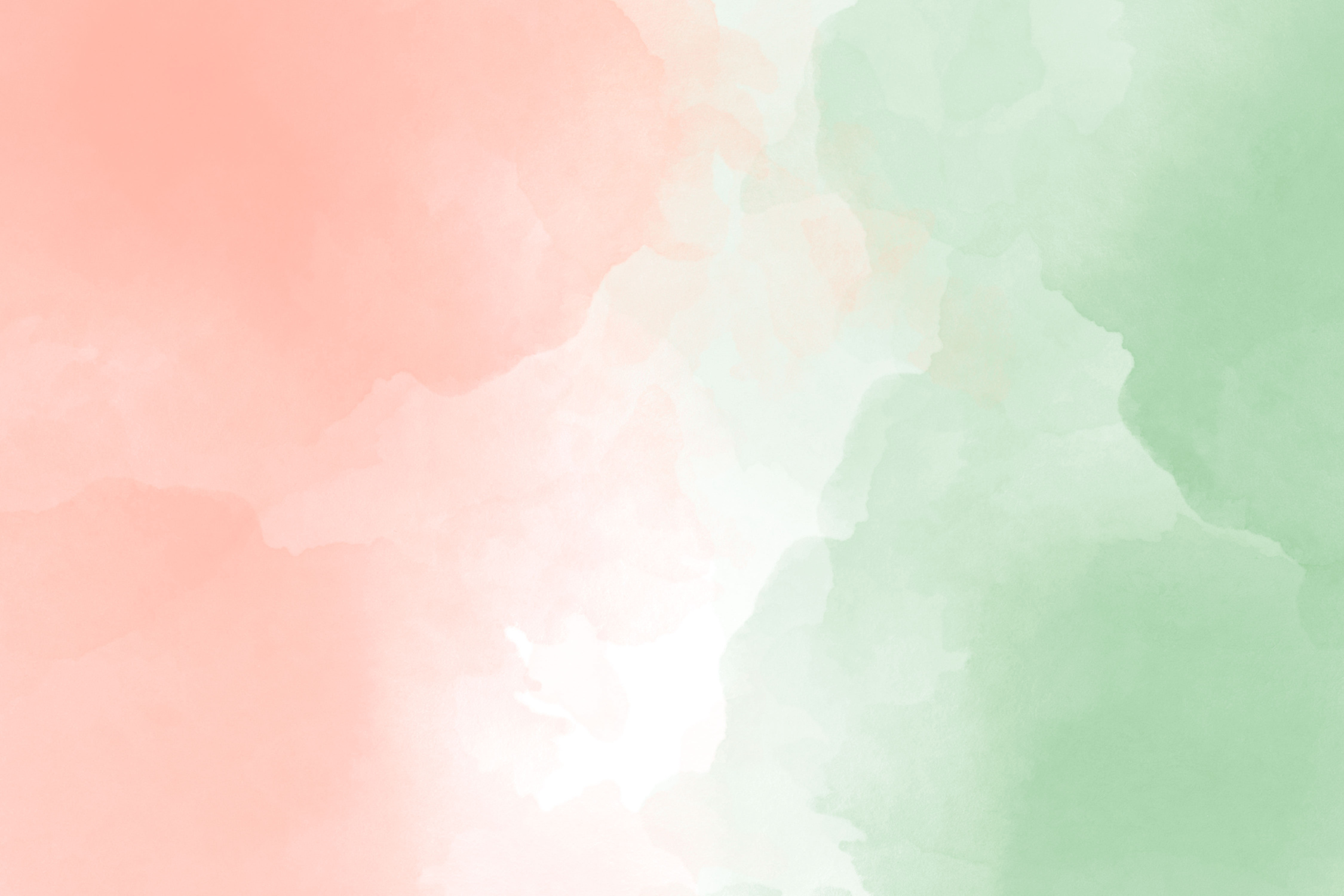 peach green watercolor background